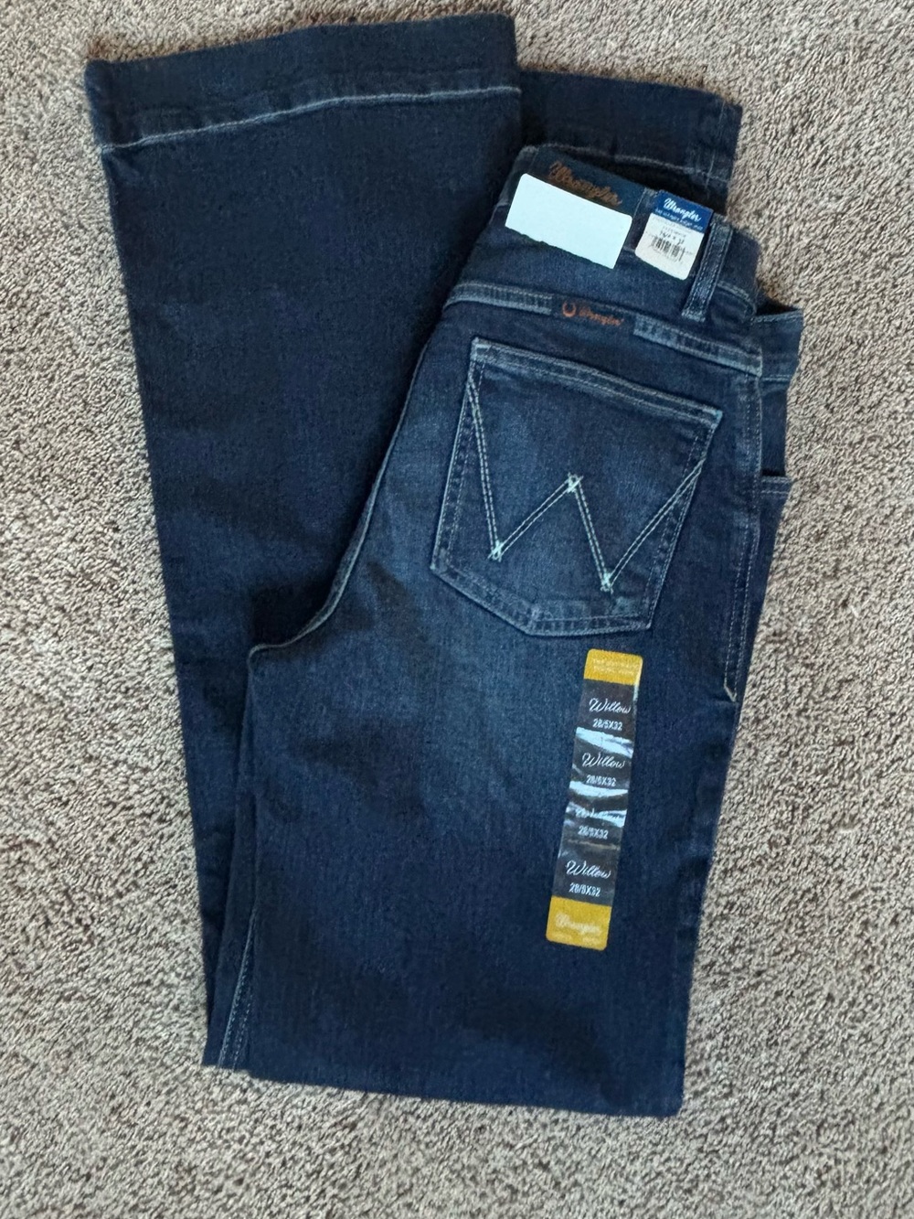 Wrangler NWT Ultimate Riding Jean Willow Flared  Blue Denim Jeans 28/5x32